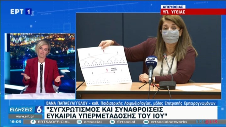Παπαευαγγέλου για ρεβεγιόν: Αρκούν 8 λεπτά για να γίνει διασπορά του ιού σε σπίτι αν δεν φοράμε μάσκες