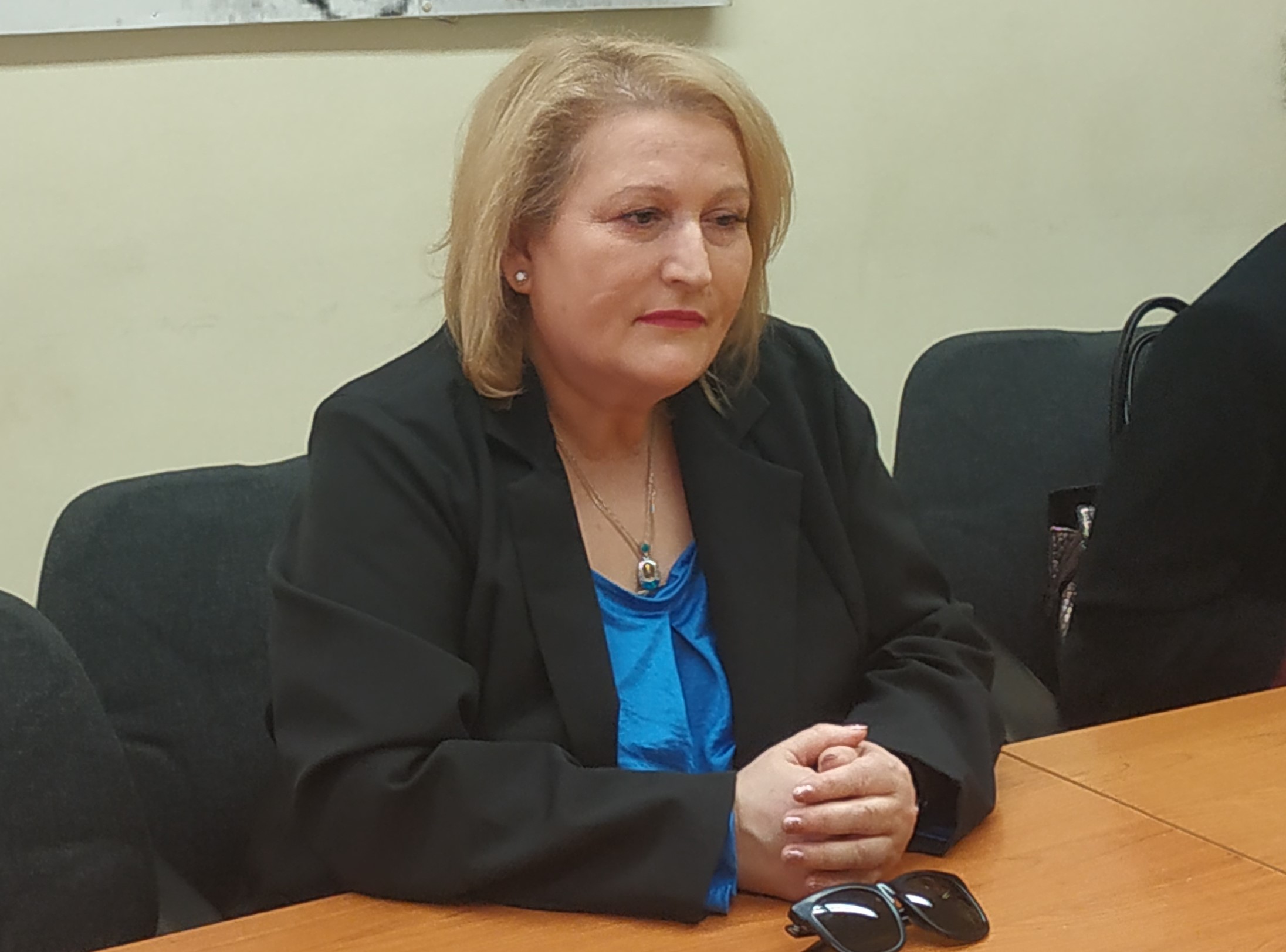 Επίσκεψη της υποψήφιας βουλευτή της Ελληνικής Λύσης Κατσιάφας Ανθούλας στο Συνδικάτο Εργαζομένων ΟΑΣΘ