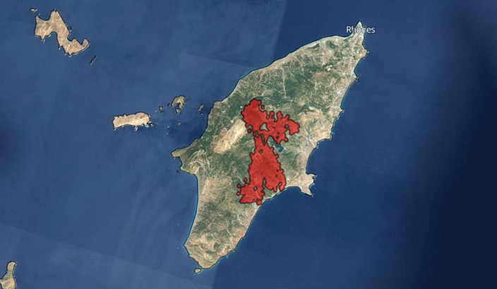 Φωτιά στη Ρόδο: Καταστράφηκαν πάνω από 188.000 στρέμματα