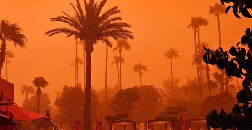 Μαρόκο: Απόκοσμες εικόνες στο Μαρακές μετά από σφοδρή αμμοθύελλα