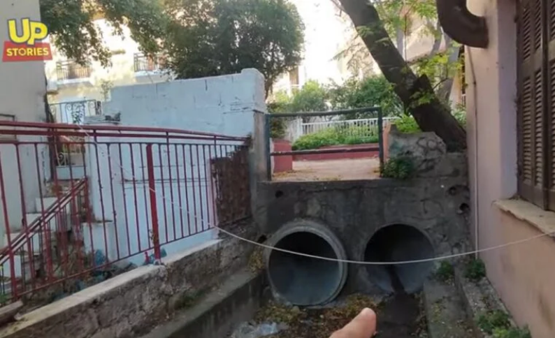 Αθήνα: Ρέμα στην καρδιά της πόλης διασχίζει υπόγεια, αυλές και πυλωτές – ΒΙΝΤΕΟ