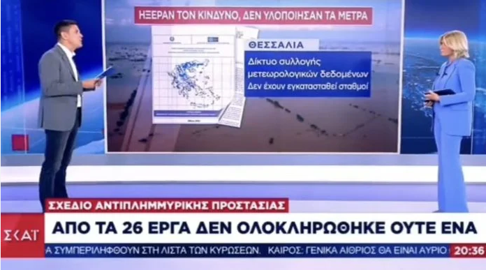 Πρωτοφανής αποκάλυψη του Σκάι για τις πλημμύρες, εκθέτει βάναυσα την κυβέρνηση