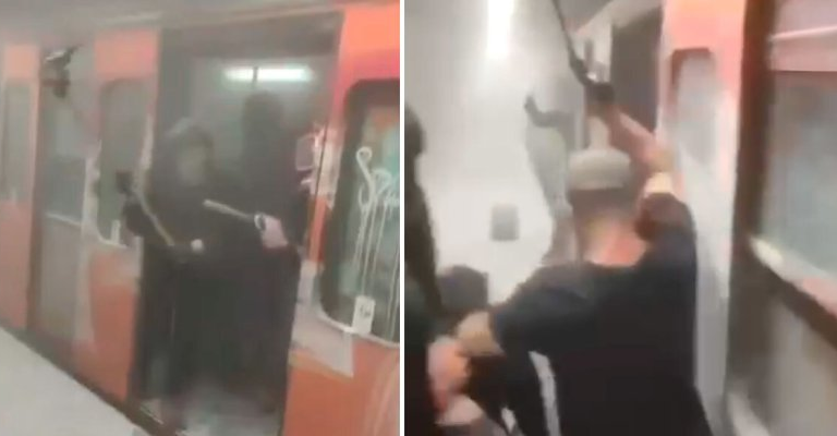 Μοναστηράκι: Η στιγμή της επίθεσης με υγρό σε συρμό του ΗΣΑΠ – «Κάψτους, κάψτους»