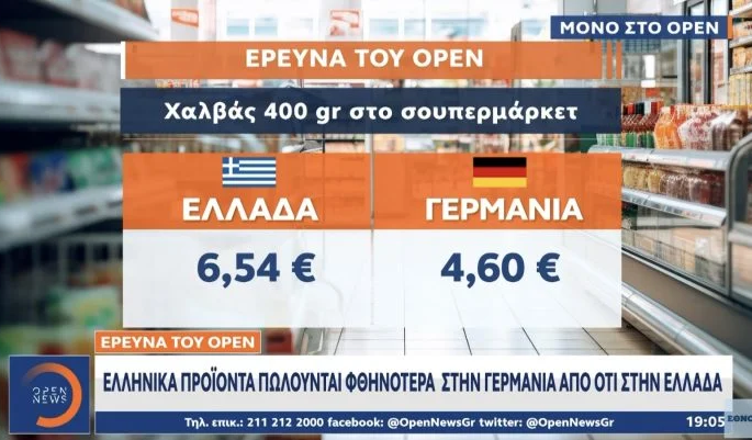 Πουλανε πιο φτηνά τα Ελληνικά προϊοντα στα Γερμανικά σουπερ μαρκετ απο την Ελλάδα